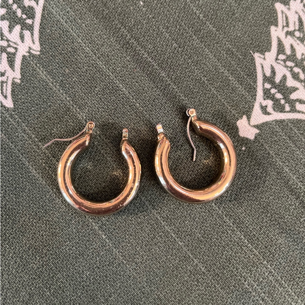 Gold hoop earrings